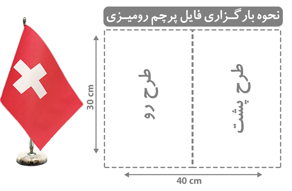 پرچم رومیزی مخروطی بدون ریشه- نمونه