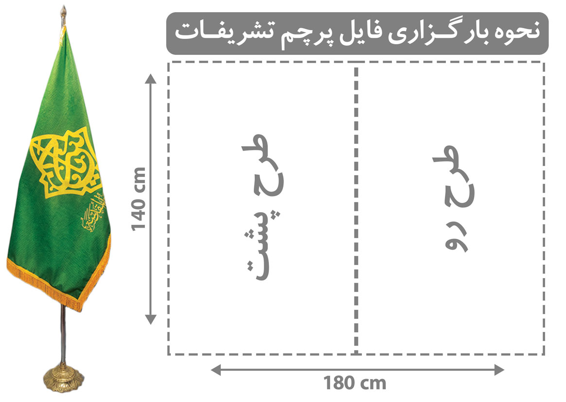 پرچم تشریفات مخمل دوبل ریشه