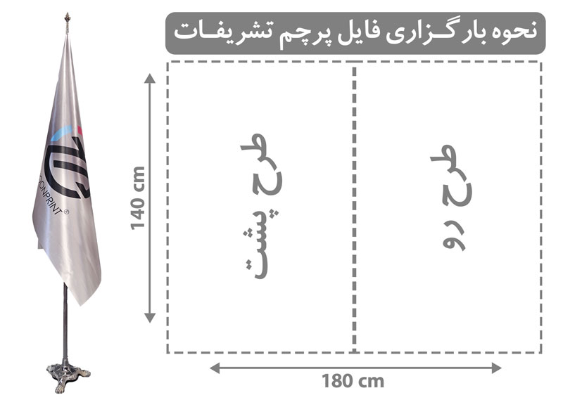 پرچم مخروطی ساتن براق بدون ریشه